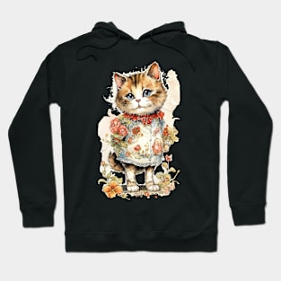 Cat with flower Hoodie